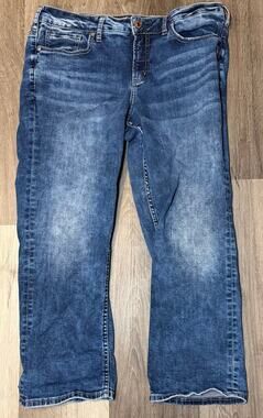 Women's Silver Jeans Co. Blue Suki Capri Size 14/L22.5
